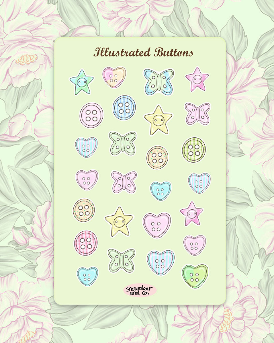 Buttons Sticker Sheet
