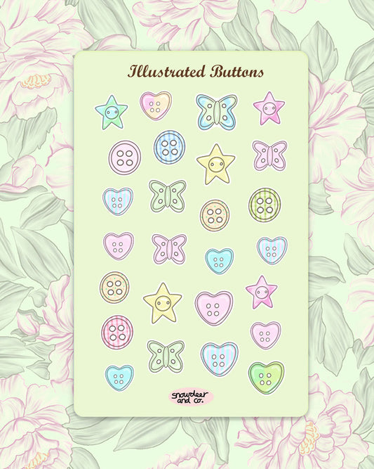 Buttons Sticker Sheet