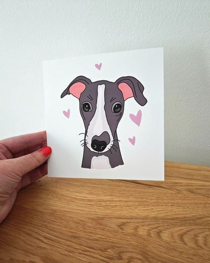 Italian Greyhound Art Print – 6x6 Wall Art