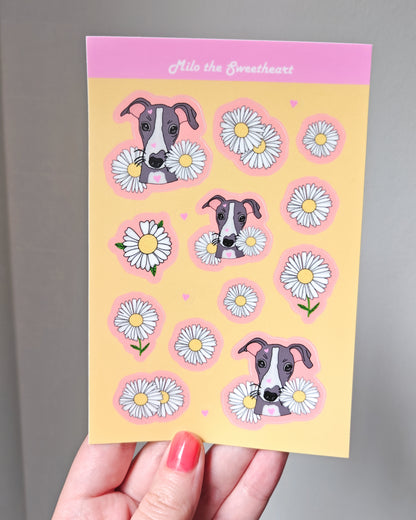 Cute Puppy Vinyl Sticker Sheet