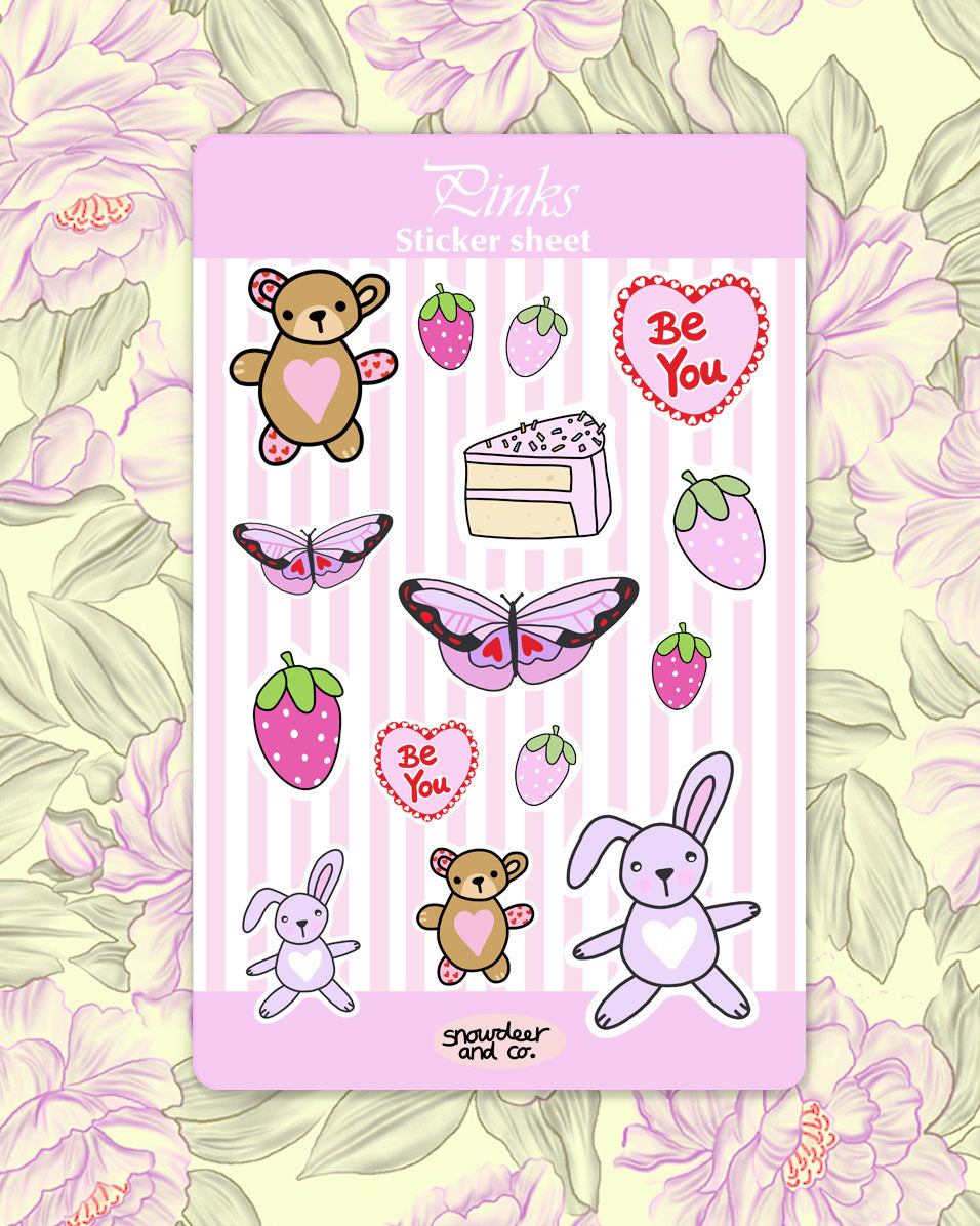 Pinks Sticker Sheet
